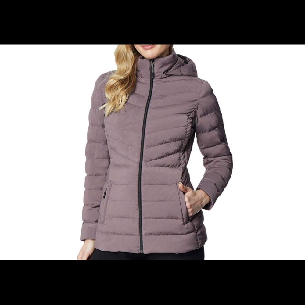32 Degrees Heat Women's Hooded 4-Way Stretch Jacket Sparrow L